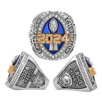 Newest 2024 Fantasy series football championship ring with brown wooden display box for mens gift