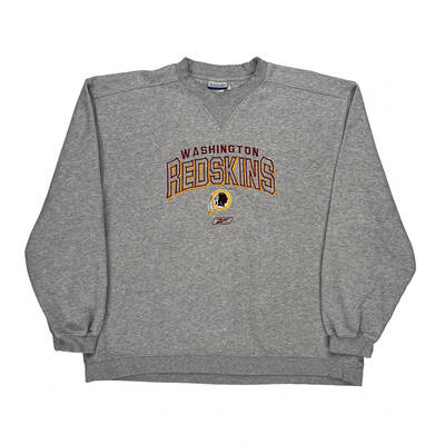 Washington Redskins Reebok Nfl Sweatshirt - XL Grey Cotton Blend