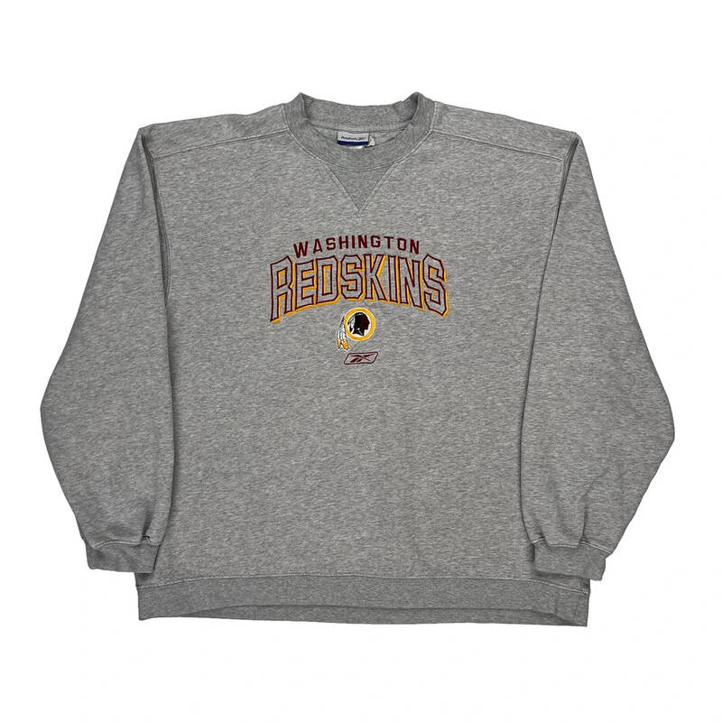Washington Redskins Reebok Nfl Sweatshirt - XL Grey Cotton Blend