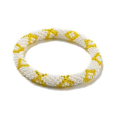 Handmade Braided Glass Seed Beaded Stretch Bracelets for Women