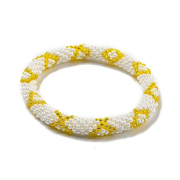 Handmade Braided Glass Seed Beaded Stretch Bracelets for Women
