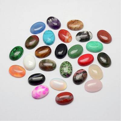 Natural & Synthetic Mixed Stone Cabochons