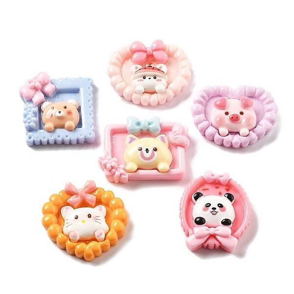 Mini Cute Cartoon Animal Series ResinResin Cabochons