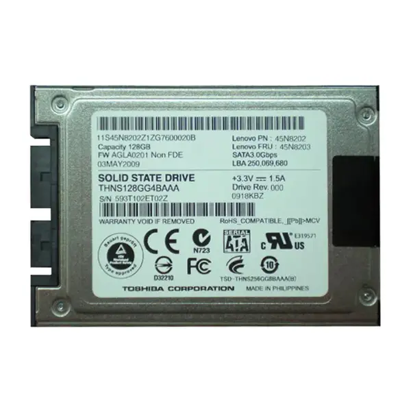 45N8203 IBM 128GB Multi-Level Cell SATA 3Gb/s 1.8-Inch Solid State Drive