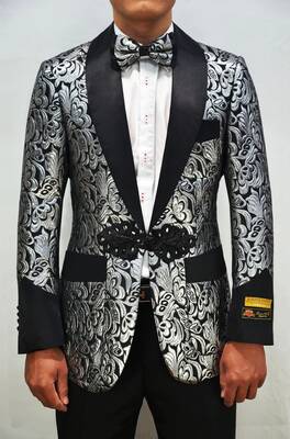 Smoking-2 Black And Silver Blazer