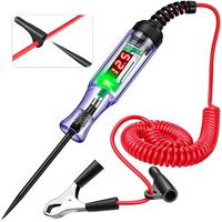 Led Car Circuit Tester - 5-90V Test Tool with Light & Hard Steel Probe, Car Circuit Low Dc Voltage Tester, Professional Car I...