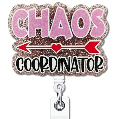 Creative Letter Design Badge Holder, Retractable Badge Holder, Name Badge Holder for Nurses, Doctors, Students, Workers and V...