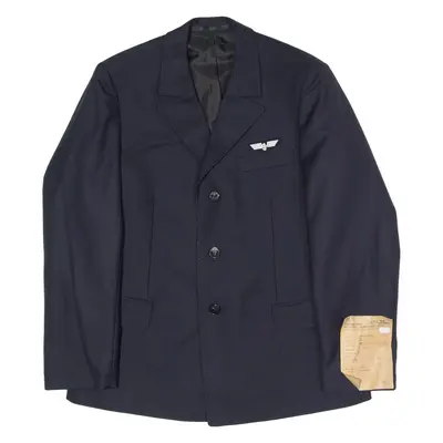 STADLER & CO AG Pilot's Mens Blazer Jacket Blue Wool 90s M