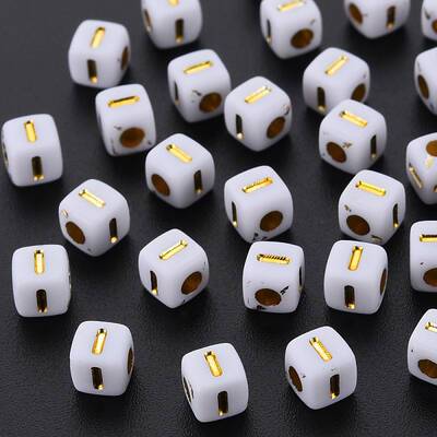 Opaque White Acrylic Beads