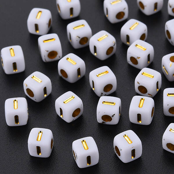 Opaque White Acrylic Beads