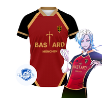 Blue Lock Anime Bastard Munchen Soccer Jersey Cosplay Kaiser Isagi Blue Lock Jersey