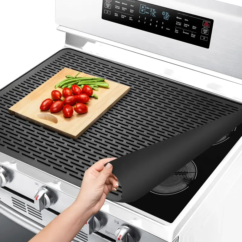 【TikTok Top Seller 2025】 Heat‑Resistant Silicone Stove Protector Mat & Utensils – Non‑Slip, Glass‑Top Safe, Gif...