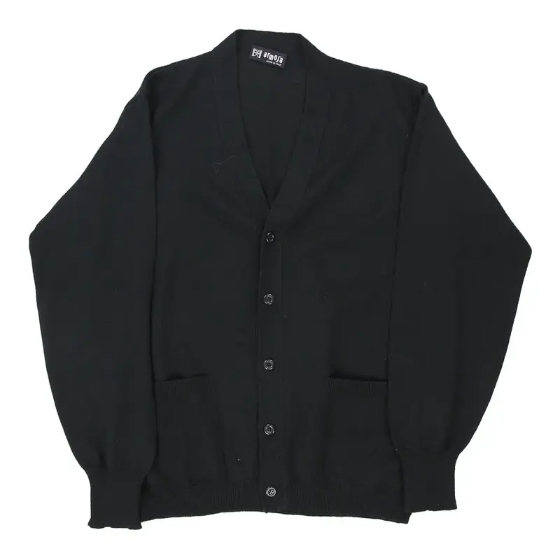 1980s Armosa Cardigan - Large Black Acrylic Blend