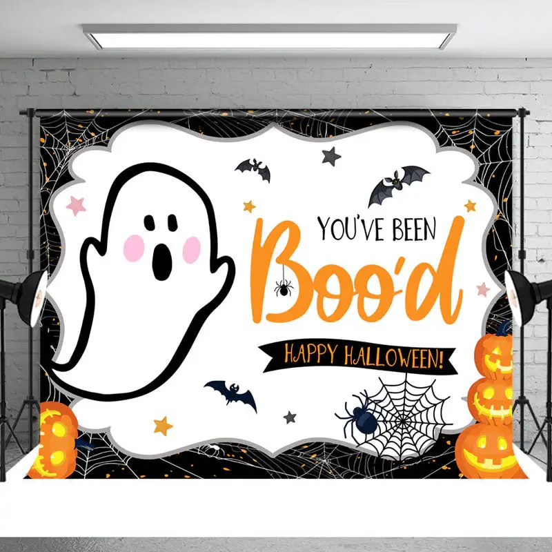 You Are Bood Cute Spy Spider Happy Halloween Backdrop - Aperturee
