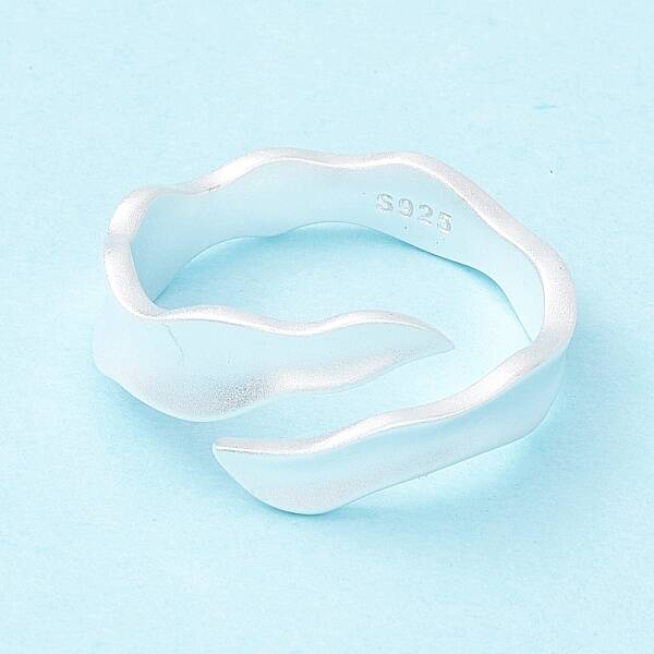 925 Sterling Silver Matte Cuff Ring