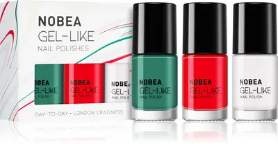 NOBEA Day-to-Day Vienna Calmness Nail Polish Set 3x6 ml Green Red