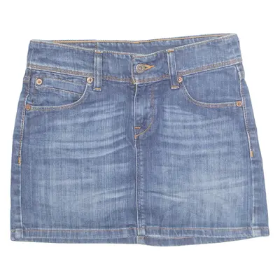 LEVI'S Womens Mini Skirt Blue Short Denim XS