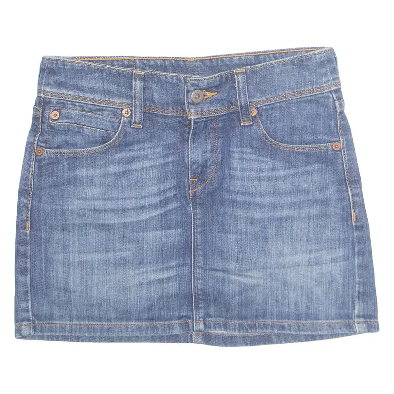 LEVI'S Womens Mini Skirt Blue Short Denim XS