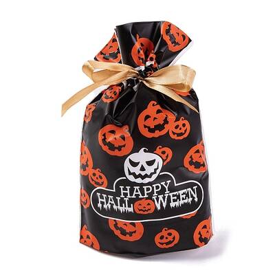 50Pcs Rectangle Halloween Candy Plastic Bags