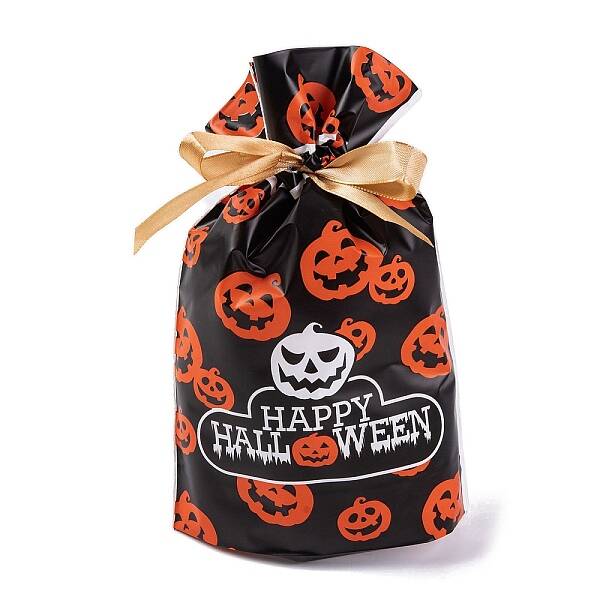 50Pcs Rectangle Halloween Candy Plastic Bags