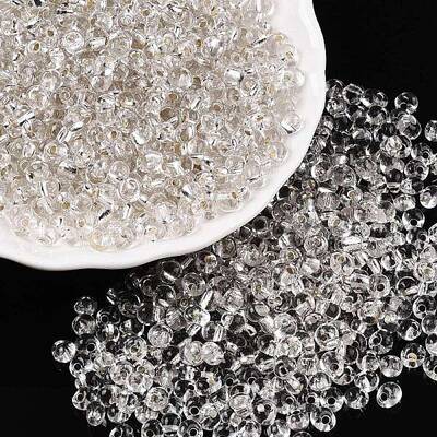 6/0 Baking Paint Transparent Glass Seed Beads