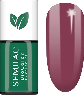 Semilac UV Hybrid BioColor Gel Nail Polish with UV/LED Lamp Color 718 Natural Cyclamen 7 ml