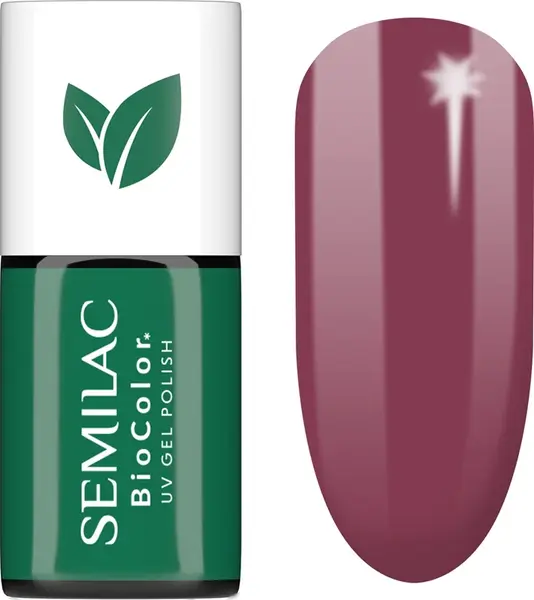 Semilac UV Hybrid BioColor Gel Nail Polish with UV/LED Lamp Color 718 Natural Cyclamen 7 ml