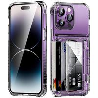 Clear Phone Case with Card Holder, Shockproof Cellphone Protective Cover, Phone Accessory Compatible with iPhone 16 Pro Max 1...