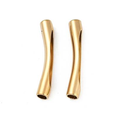 Ion Plating(IP) 202 Stainless Steel Curved Tube Beads