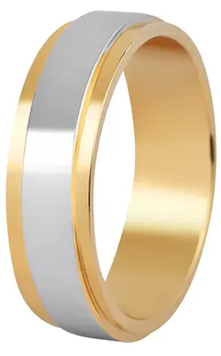 Beneto exclusive SPP05 Two-Tone Steel Men's Wedding Band - Circuit: 71mm