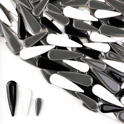 3 Styles Teardrop Shape Porcelain Mosaic Tiles