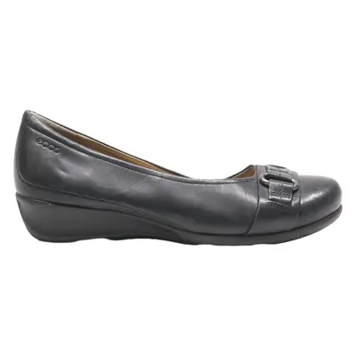 ECCO Ballet Shoes Black Leather Womens UK 4