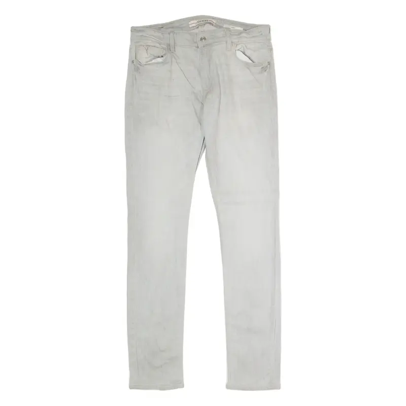 GUESS Mens Jeans Grey Regular Skinny W36 L32