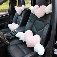 Heart & Wing Design Car Headrest Pillow, Soft Plush Car Headrest Pillow, Seat Neck Pillow, Car Interior Accessories for Women...