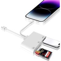 【Fathers Day for Gifts】SPGUARD!SD Card Reader for iPhone/iPad, Dual Lightning and USB C Connector, Micro SD Memory Card R...