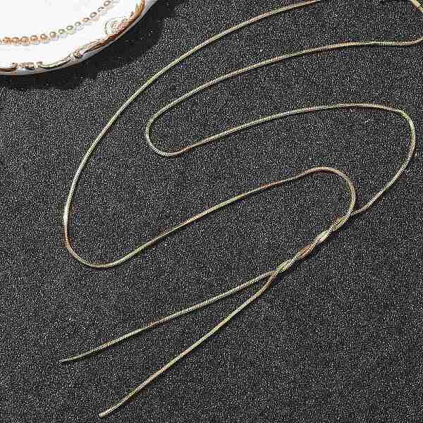 304 Stainless Steel Flat Snake Chain Y Necklaces for Women