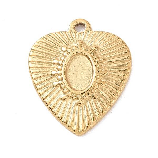 304 Stainless Steel Pendant Cabochon Settings