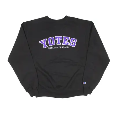 CHAMPION Yotes College Idaho USA Sweatshirt Black Mens M