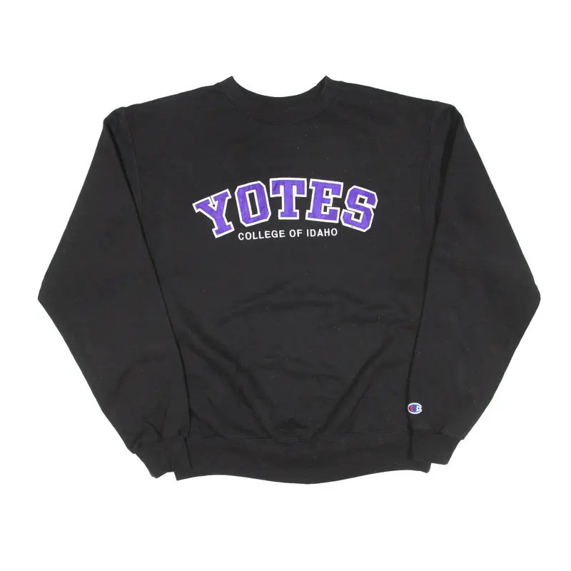 CHAMPION Yotes College Idaho USA Sweatshirt Black Mens M