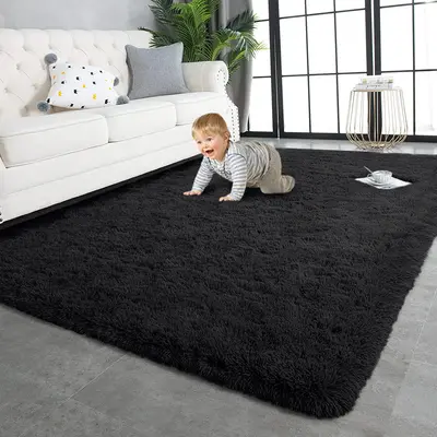TWINNIS Soft Fluffy Shaggy Area Rug for Living Room Bedroom Nursery Machine Washable Modern Indoor Non Slip Floor Mat