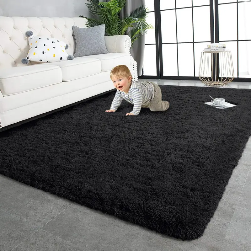 TWINNIS Soft Fluffy Shaggy Area Rug for Living Room Bedroom Nursery Machine Washable Modern Indoor Non Slip Floor Mat