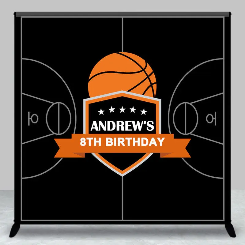 Basketball Field Sport Custom 8th Birthday Backdrop