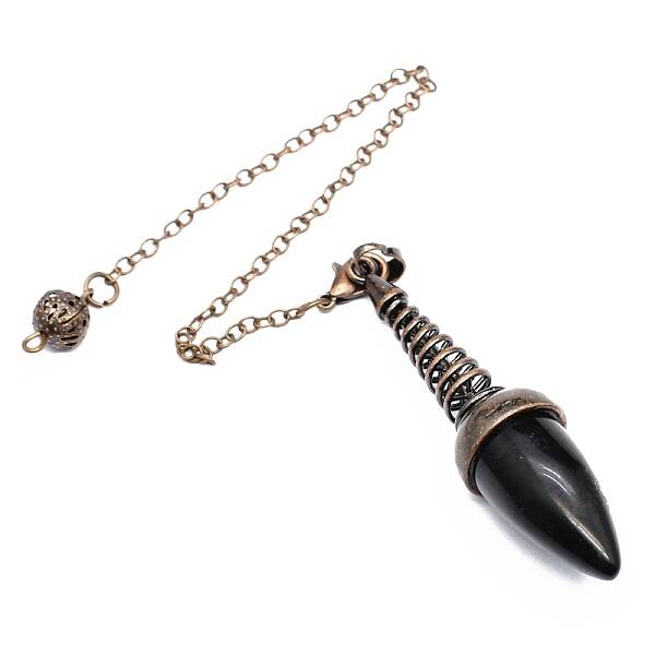 Natural Obsidian Dowsing Pendulum Big Pendants