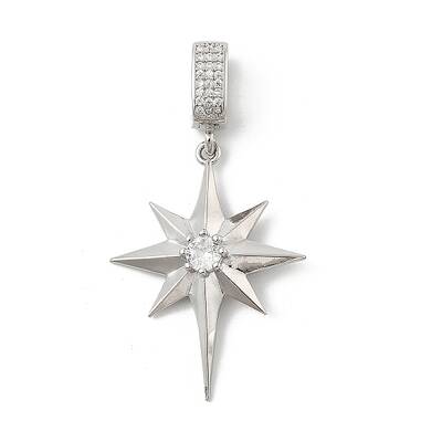 Brass Micro Pave Cubic Zirconia Pendants