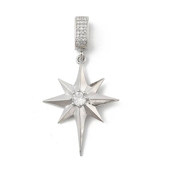 Brass Micro Pave Cubic Zirconia Pendants