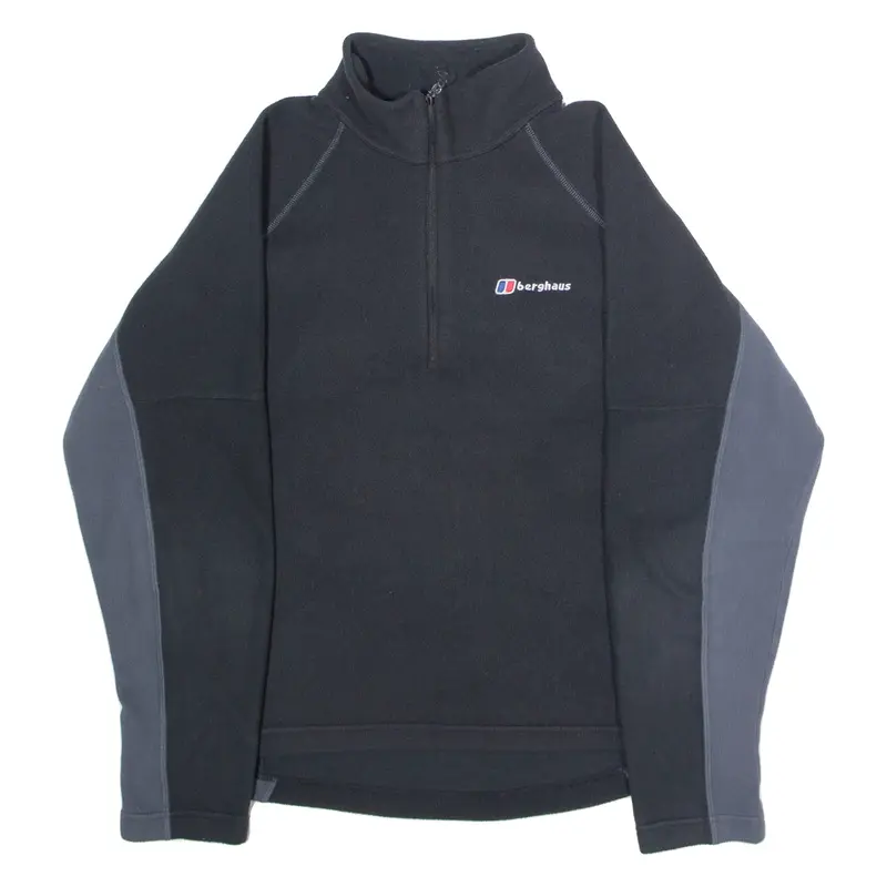 BERGHAUS Mens Fleece Black Colourblock 1/4 Zip S