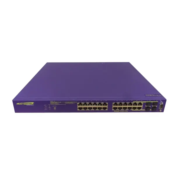 X450E-24P Extreme Networks X450E Series 24 x RJ-45 PoE 10/100/1000Base-T + 4 x Shared SFP Ports Layer 2 Mananged Gigabit Ethe...