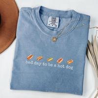 Comfort Colors Bad Day to Be a Hotdog T-Shirt, Hot Dog TShirt, Funny Retro Hotdog, Women's 4th of July Shirt, Memorial Day TS...