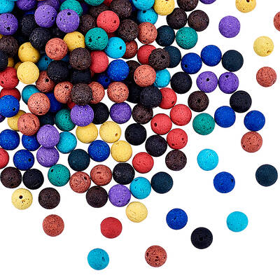 Synthetic Lava Rock Beads Strands