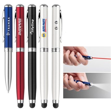 100 Promotional Atlas Laser Stylus Flashlight Pen - Metallic & ...